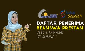 Daftar Penerima Beasiswa Prestasi STMIK Nusa Mandiri Gelombang 1