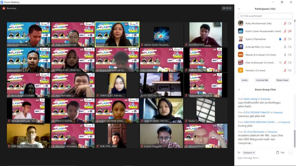 Peran Serta Sekolah pada Webinar Nusa Mandiri FLASH