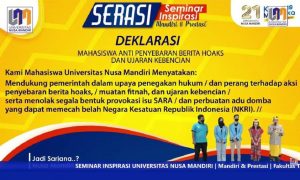 Maba UNM Deklarasikan Anti Hoaks, Radikalisme, Perundungan dan Narkoba Pada Seminar Inspirasi