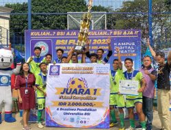SMA YP Karya Kota Tangerang Selatan Jadi Tim Juara Cabor Futsal pada Laga Sport Competition BSI Flash 2023