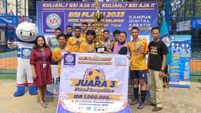 Meski Tak Cukup Persiapan, SMAN 22 Kab Tangerang Berhasil Sabet Juara 3 Cabor Futsal BSI Flash 2023