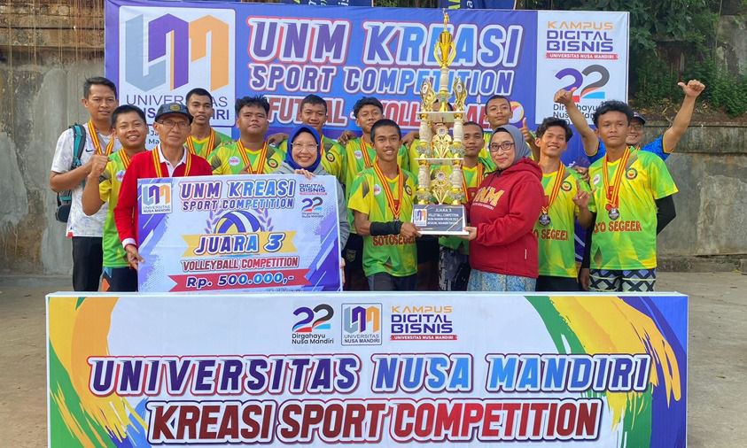 SMKN 2 Kab. Tangerang juara 3 bola voli nusa mandiri kreasi 2023