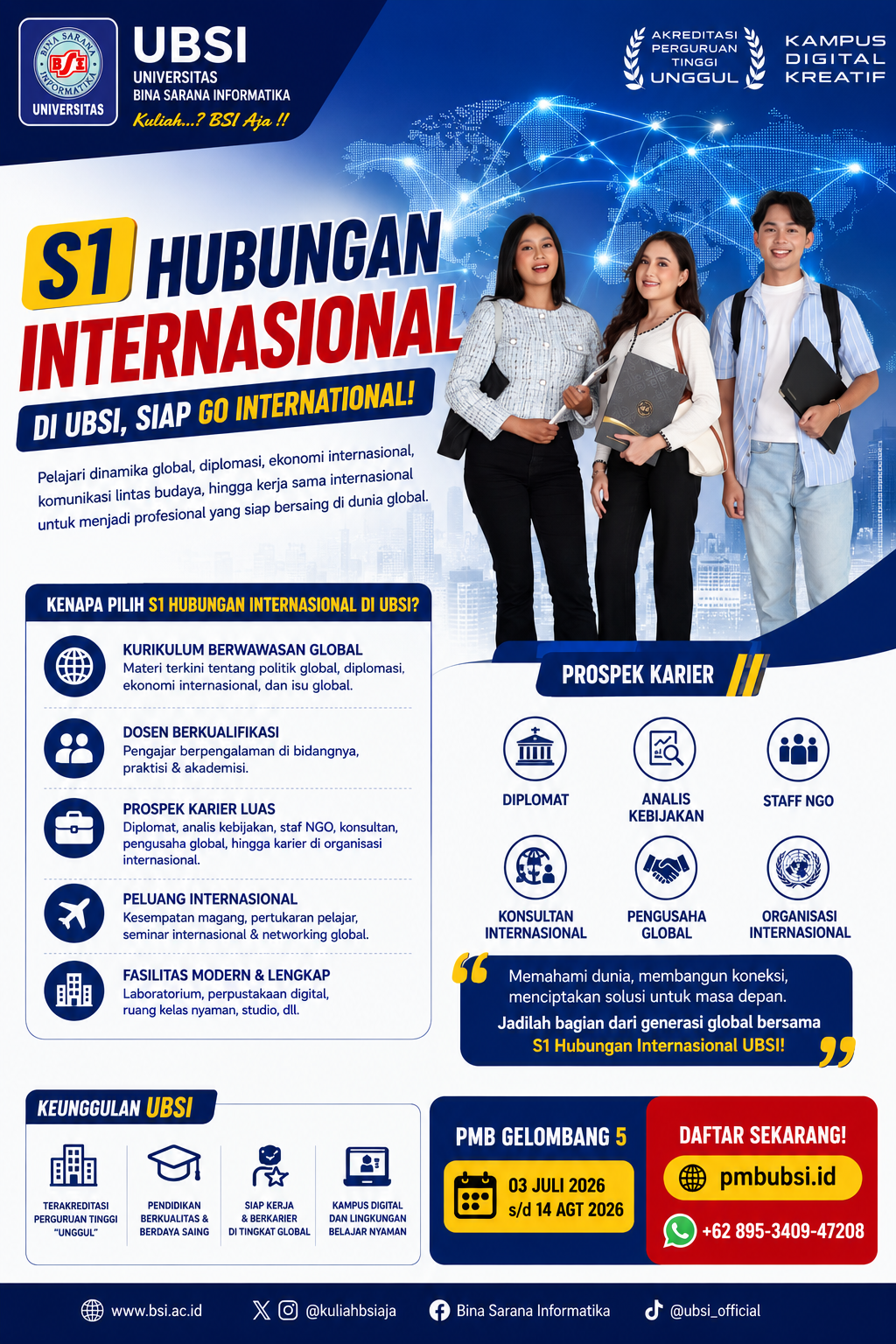 Kuliah Hubungan Internasional S1 di Jakarta Pusat