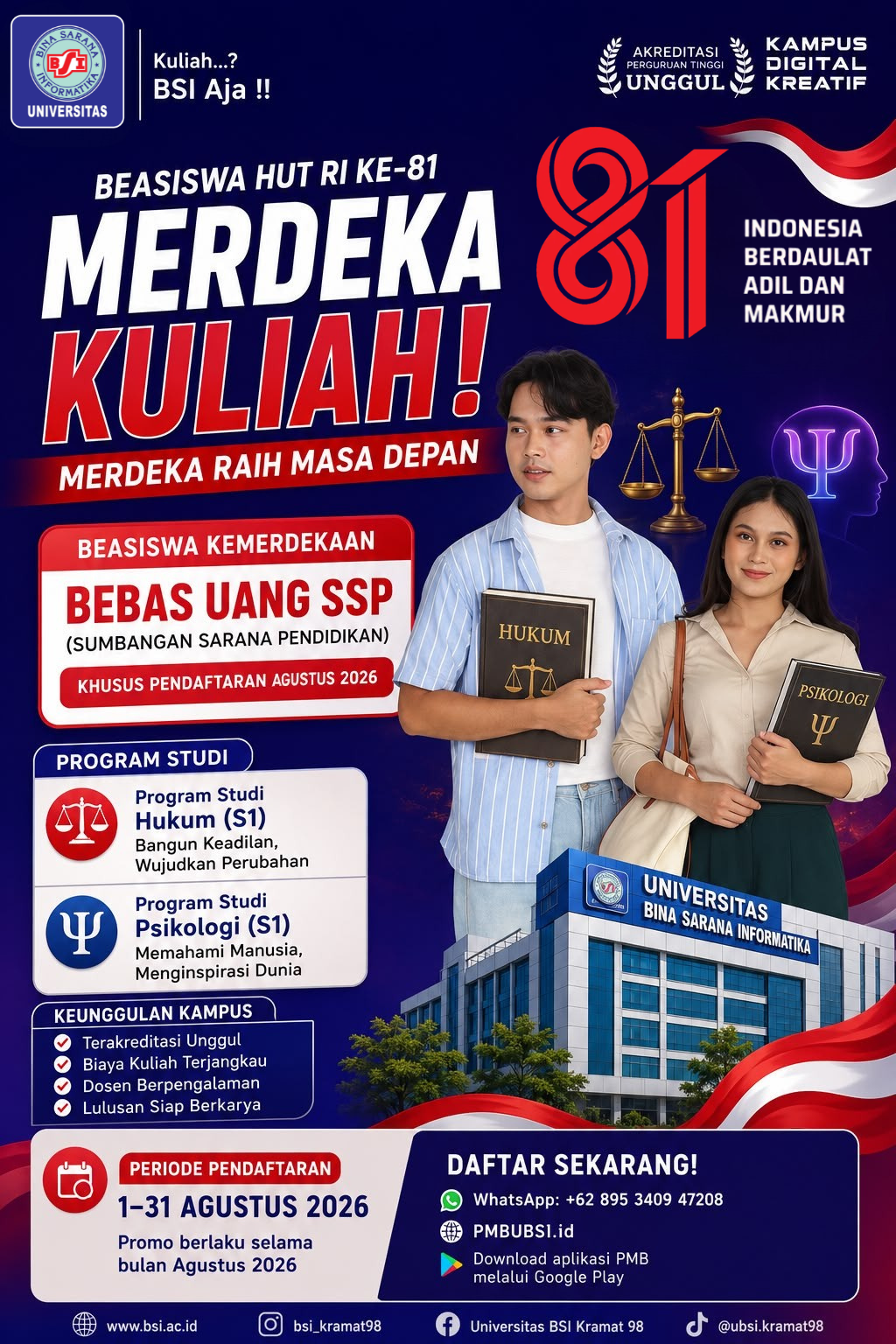 Beasiswa Kemerdekaan UBSI 2026